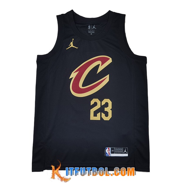 Camisetas Cleveland Cavaliers (JAMES #23) 2024/25 Negro/Amarillo