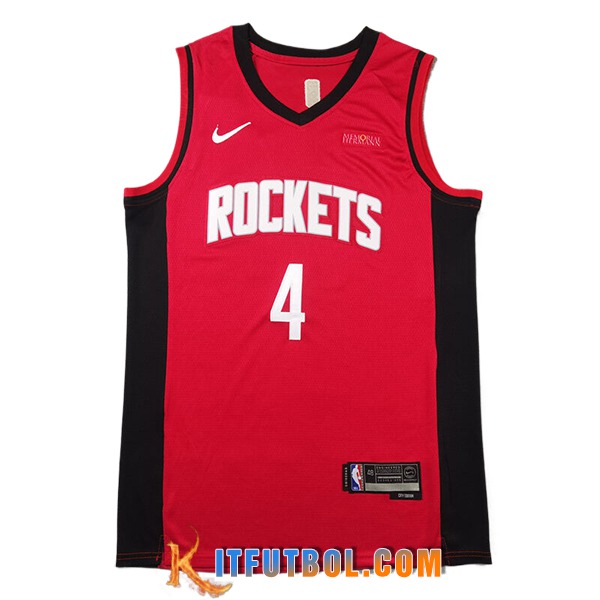 Camisetas Houston Rockets (GREEN #4) 2024/25 Rojo/Negro