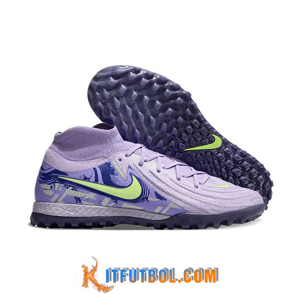 Nike Botas De Fútbol Phantom Luna Elite NU TF Violeta/Verde -02