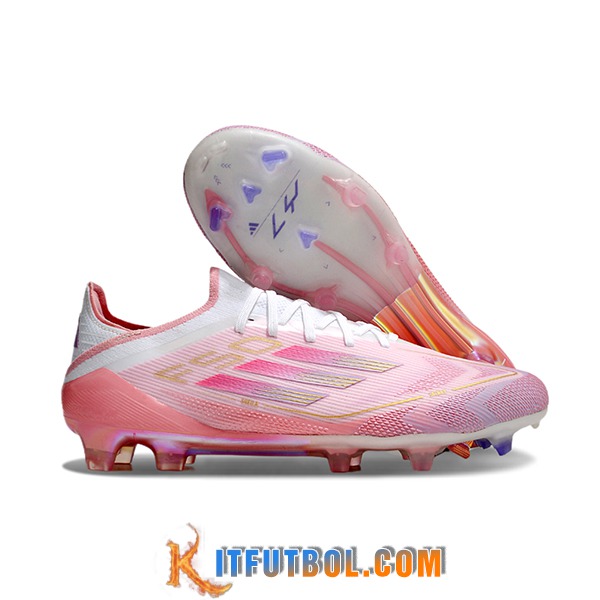 Adidas Botas De Fútbol F50 Elite FG Rosa/Blanco -02