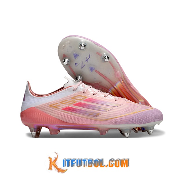 Adidas Botas De Fútbol F50 ELITE SG Rosa/Blanco -02