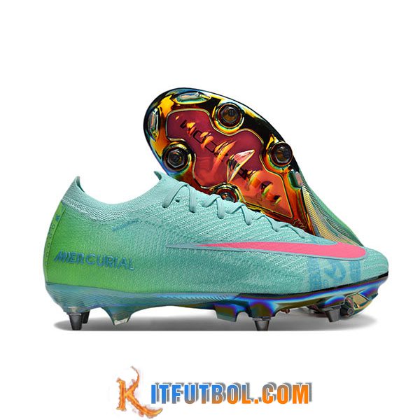 Nike Botas De Fútbol AIR ZOOM MERCURIAL VAPOR XVI ELITE SG-PRO Verde/Rosa