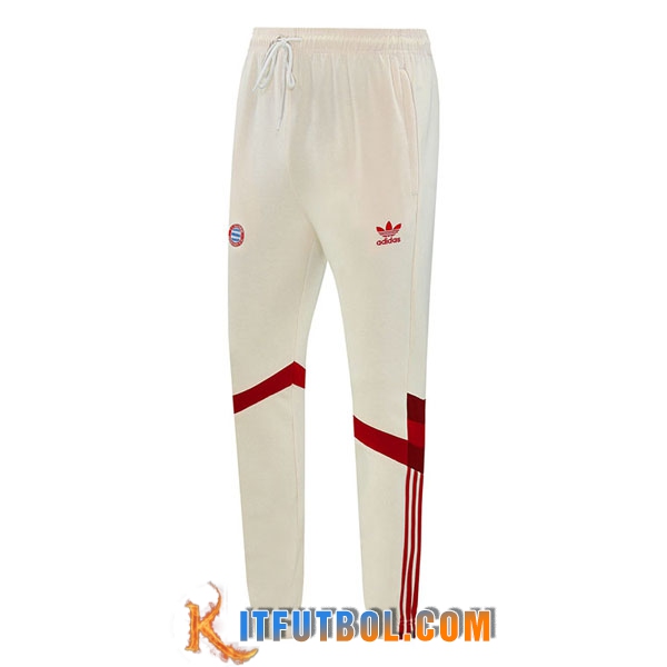 Pantalon Entrenamiento Bayern Munich Beige/Rojo 2024/2025