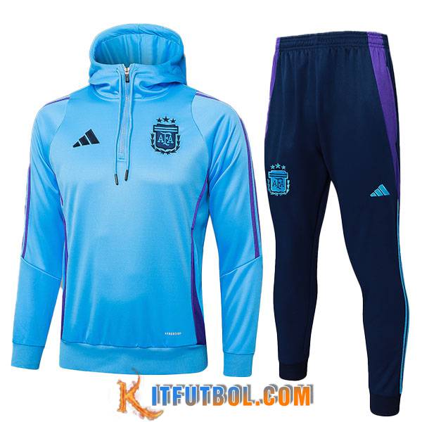Chaqueta Con Capucha Chandal Argentina Azul/Violeta 2024/2025 -02