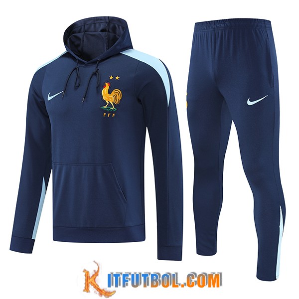 Chaqueta Con Capucha Chandal Francia azul reale 2024/2025