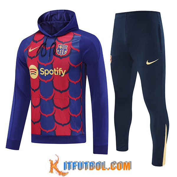 Chaqueta Con Capucha Chandal FC Barcelona Azul/Rojo 2024/2025