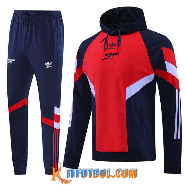 Chaqueta Con Capucha Chandal Arsenal Azul/Rojo/Blanco 2024/2025