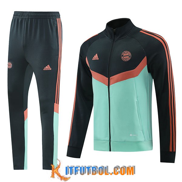 Chandal Equipos De Futbol Chaquetas Bayern Munich Verde/Negro/Marrón 2024/2025