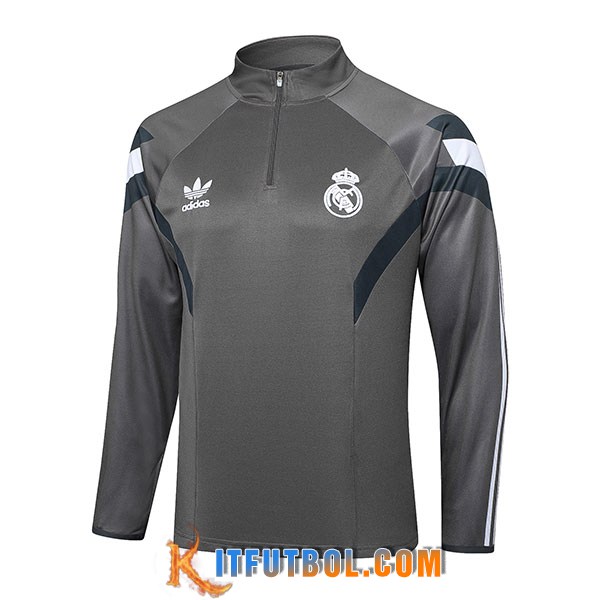 Sudadera De Entrenamiento Real Madrid Gris 2024/2025