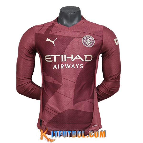 Camisetas De Futbol Manchester City Manga Largas Tercera 2024/2025