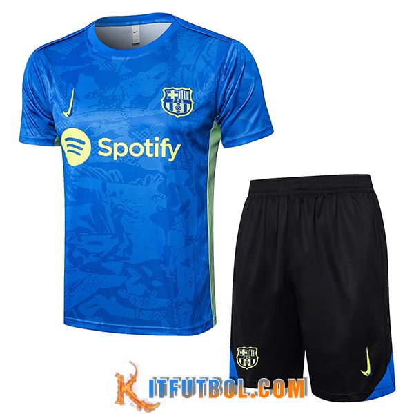 Camiseta Entrenamiento FC Barcelona Azul/Verde 2025/2026