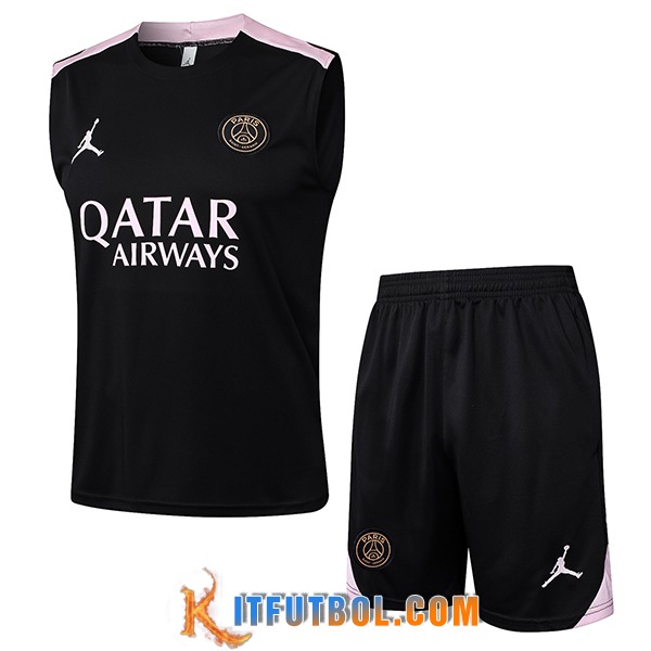 Camiseta Entrenamiento sin mangas PSG Negro/Rosa 2025/2026