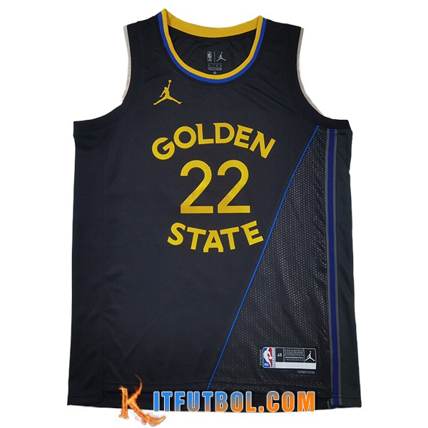 Camisetas Golden State Warriors (WIGGINS #22) 2025/26 Negro/Gris/Amarillo