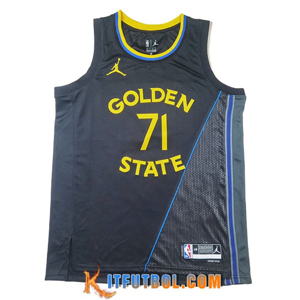 Camisetas Golden State Warriors (SCHRODER #71) 2025/26 Negro/Gris/Amarillo