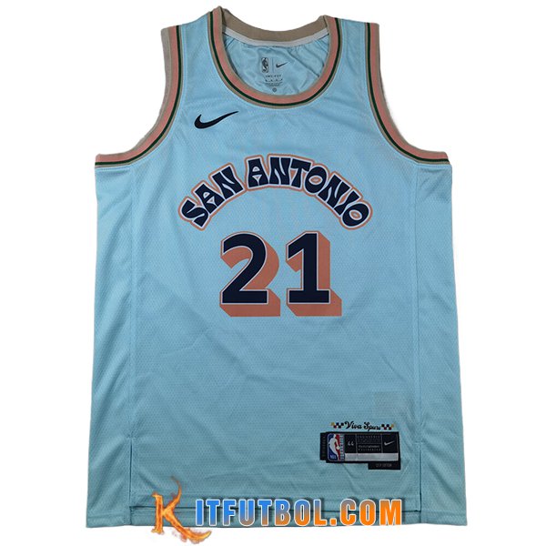 Camisetas San Antonio Spurs (DUNCAN #21) 2025/26 Azul/Naranja