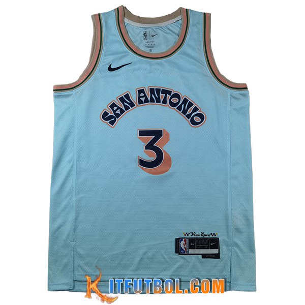 Camisetas San Antonio Spurs (PAUL #3) 2025/26 Azul/Naranja