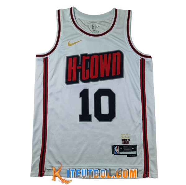 Camisetas Houston Rockets (SMITH JR. #10) 2025/26 Blanco/Rojo/Negro