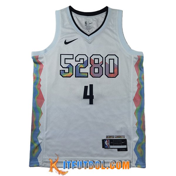 Camisetas Denver Nuggets (WESTBROOK #4) 2025/26 Blanco/Negro