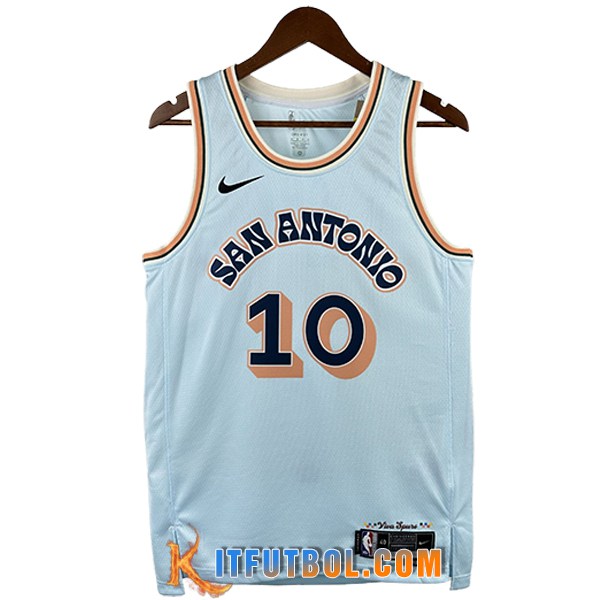 Camisetas San Antonio Spurs (SOCHAN #10) 2025/26 Azul/Naranja