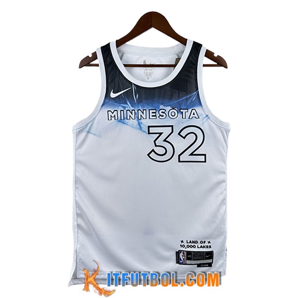 Camisetas Minnesota Timberwolves (TOWNS #32) 2025/26 Blanco/Azul
