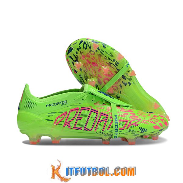 Adidas Botas De Fútbol 25 Predator Elite Tongue FG Verde/Rojo