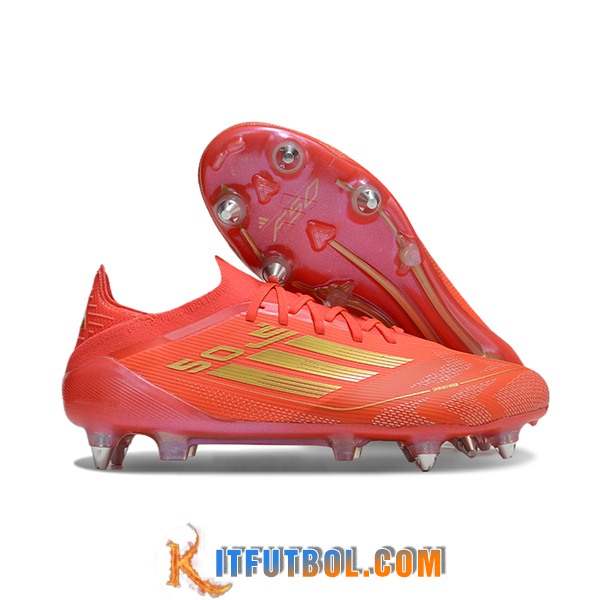 Adidas Botas De Fútbol F50 Elite SG Naranja/Rosa/Amarillo