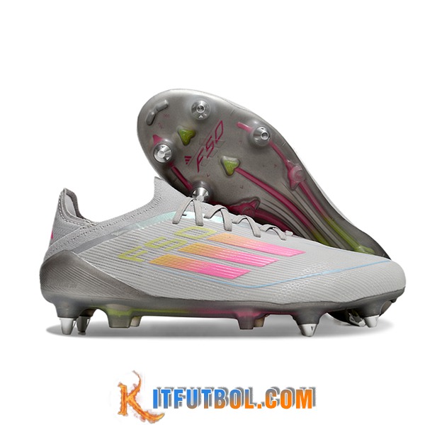 Adidas Botas De Fútbol F50 Elite SG Gris/Rosa