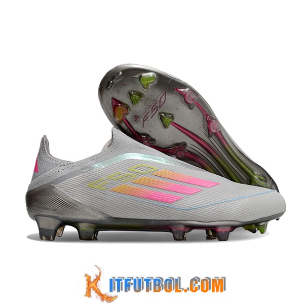 Adidas Botas De Fútbol F50 Elite Laceless FG Gris/Rosa