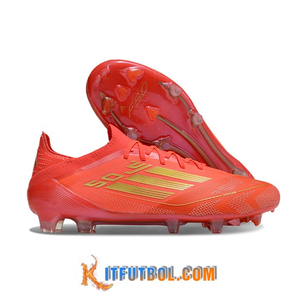 Adidas Botas De Fútbol F50 Elite FG Naranja/Rosa/Amarillo -03