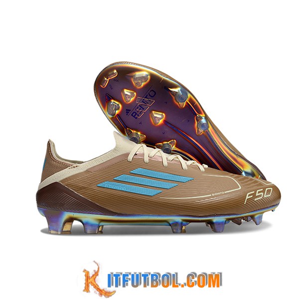 Adidas Botas De Fútbol F50 Elite FG Marrón/Azul -03