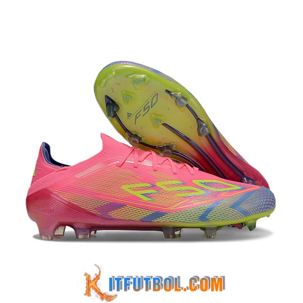 Adidas Botas De Fútbol F50 Elite FG Rosa/Verde/Violeta -02