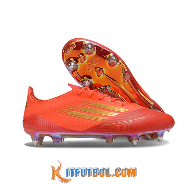 Adidas Botas De Fútbol F50 ELITE SG Naranja/Rojo/Amarillo