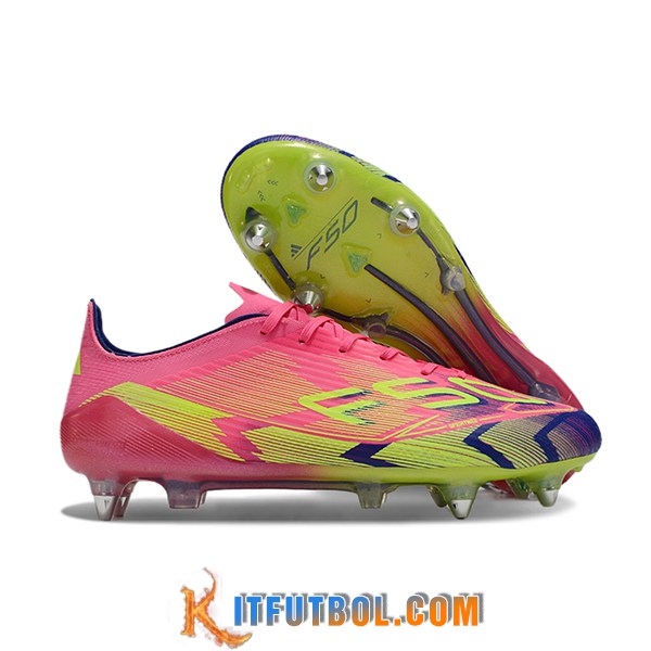 Adidas Botas De Fútbol F50 ELITE SG Rosa/Verde/Violeta
