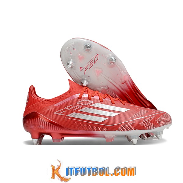 Adidas Botas De Fútbol F50 Elite SG Rojo/Gris -02