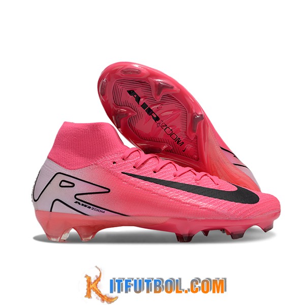 Nike Botas De Fútbol Air Zoom Mercurial Superfly IIX Elite FG Rosa/Negro -02