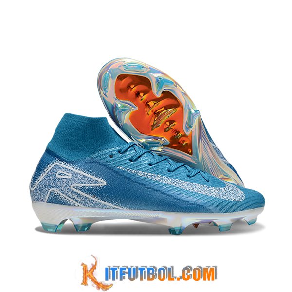 Nike Botas De Fútbol Air Zoom Mercurial Superfly IIX Elite FG Azul/Blanco