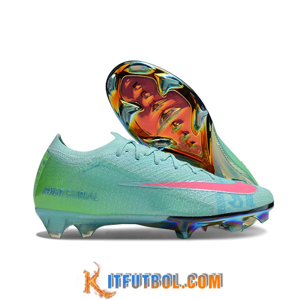 Nike Botas De Fútbol AIR Zoom Mercurial Vapor 16 Elite XXV FG SE Verde/Rosa -03