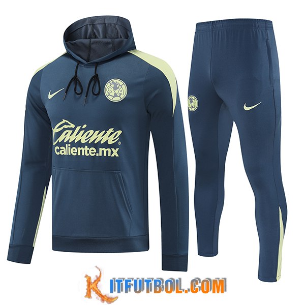 Chaqueta Con Capucha Chandal Club America Azul/Amarillo 2025/2026