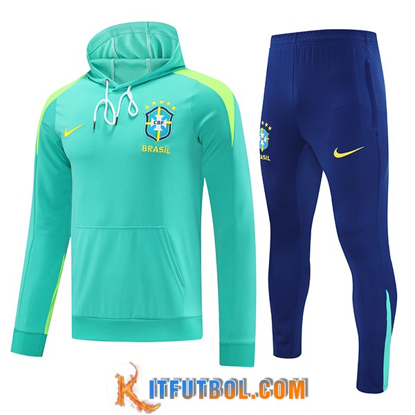 Chaqueta Con Capucha Chandal Brasil Verde 2025/2026