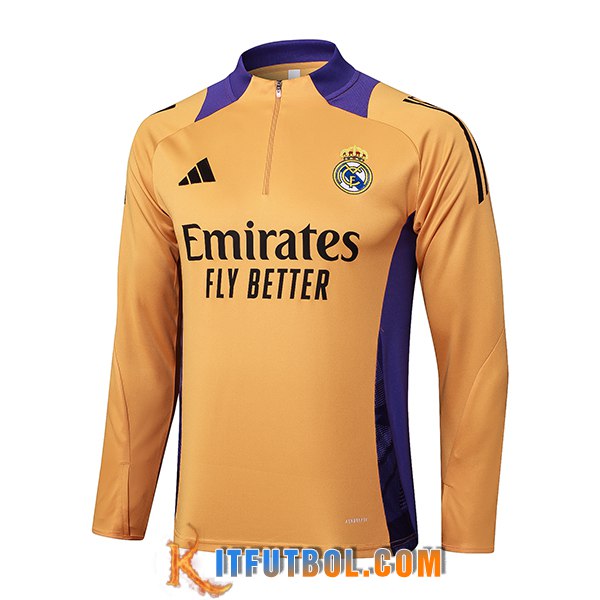 Sudadera De Entrenamiento Real Madrid Naranja/Violeta 2025/2026
