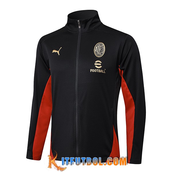Chaquetas Futbol AC Milan Negro/Rojo 2025/2026