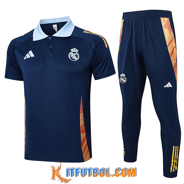 Camiseta Polo Real Madrid Azul/Naranja 2025/2026