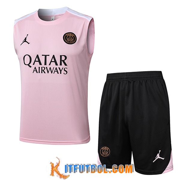 Camiseta Entrenamiento sin mangas PSG Rosa/Blanco 2025/2026