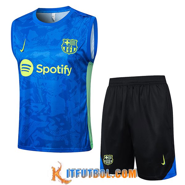Camiseta Entrenamiento sin mangas FC Barcelona Azul/Verde 2025/2026