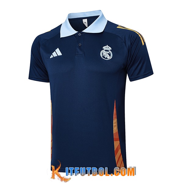 Camiseta Polo Real Madrid Azul/Naranja 2025/2026