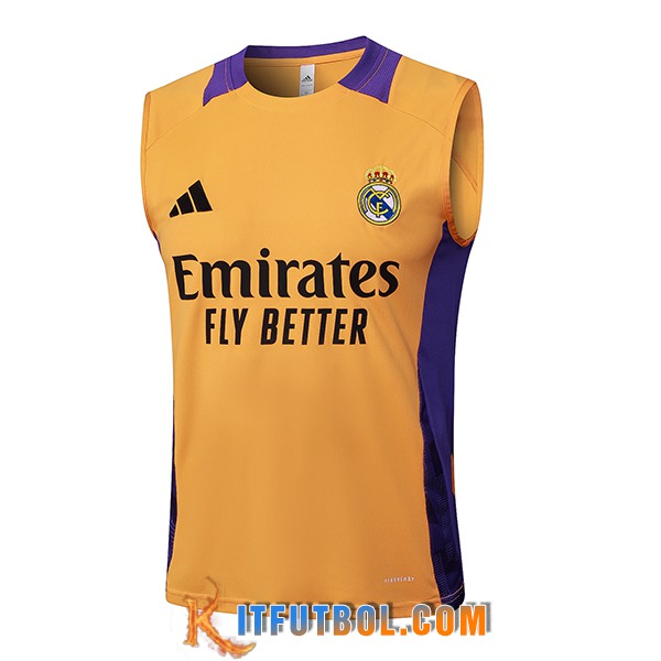 Chalecos De Futbol Real Madrid Naranja/Violeta 2025/2026