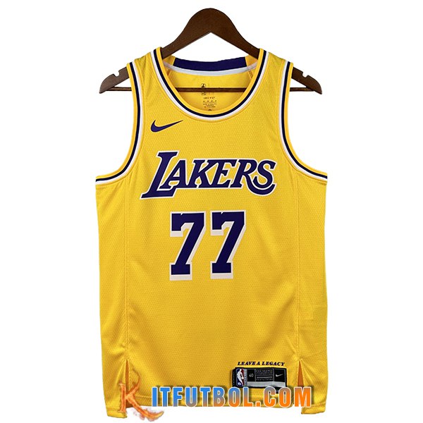 Camisetas Los Angeles Lakers (DONCIC #77) 2025/26 Amarillo/Violeta