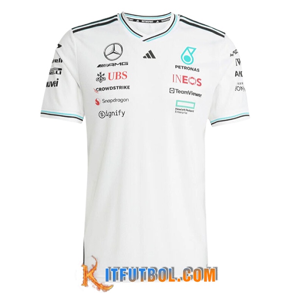 Camiseta de manga corta Mercedes Benz F1 Team Blanco 2025