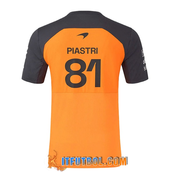 Camiseta de manga corta McLaren (PIASTRI #81) F1 Team Naranja/Negro 2025
