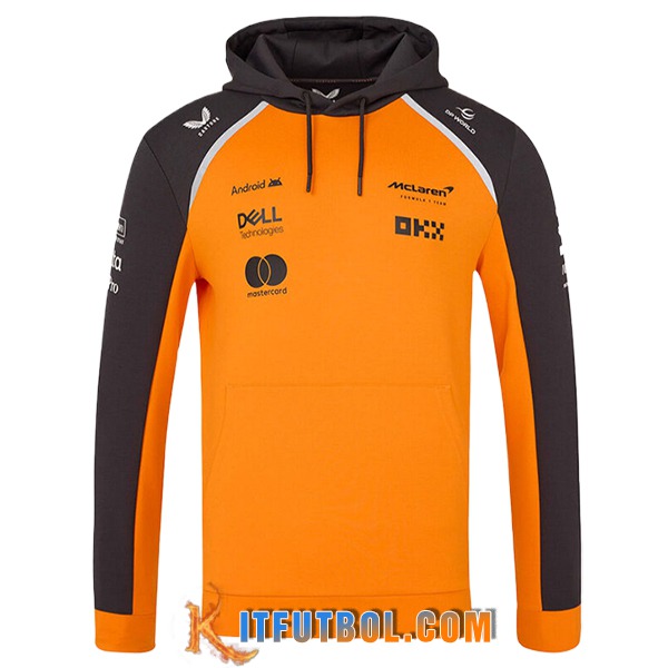 Sudadera Capucha McLaren F1 Naranja/Negro 2025
